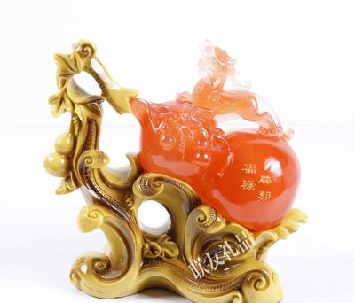 【葫芦福禄辟邪,厂家直销树脂仿玉工艺礼品家居摆件,招财镇宅黄玉】价格_厂家_图片 -